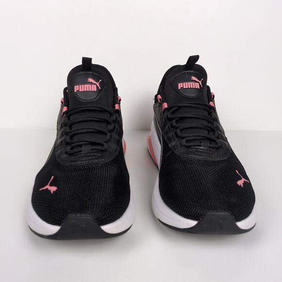 PUMA Amplifier Lace Up Athletic Sneakers Black Pink White Mesh Upper Women's 8.5 - Picture 6 of 8